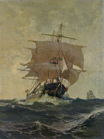 Eugen Kohlhauer Dreimastbark unter vollen Segeln china oil painting image